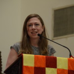 Chelsea Clinton speaking at Foundry UMC on Sept. 13.